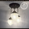 Heritage Hobnail Acorn Trio Ceiling Light - The Lamp Goods