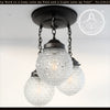 Heirloom Vintage Diamond Square Trio Ceiling Light - The Lamp Goods