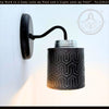 Petite Industrial Hexline Metal Wall Sconce - The Lamp Goods