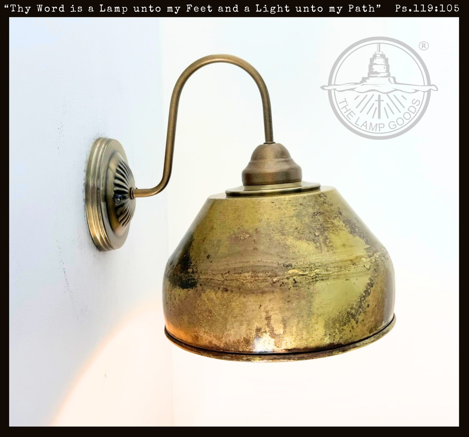 GOLD Rustic Bucket Wall Sconce