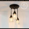 Heritage Ribbed Prism Ceiling Light Trio - The Lamp Goods