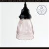 Lavender Ribbed Flower Glass Pendant - The Lamp Goods