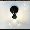 Small Holophane Clear Glass Wall Sconce