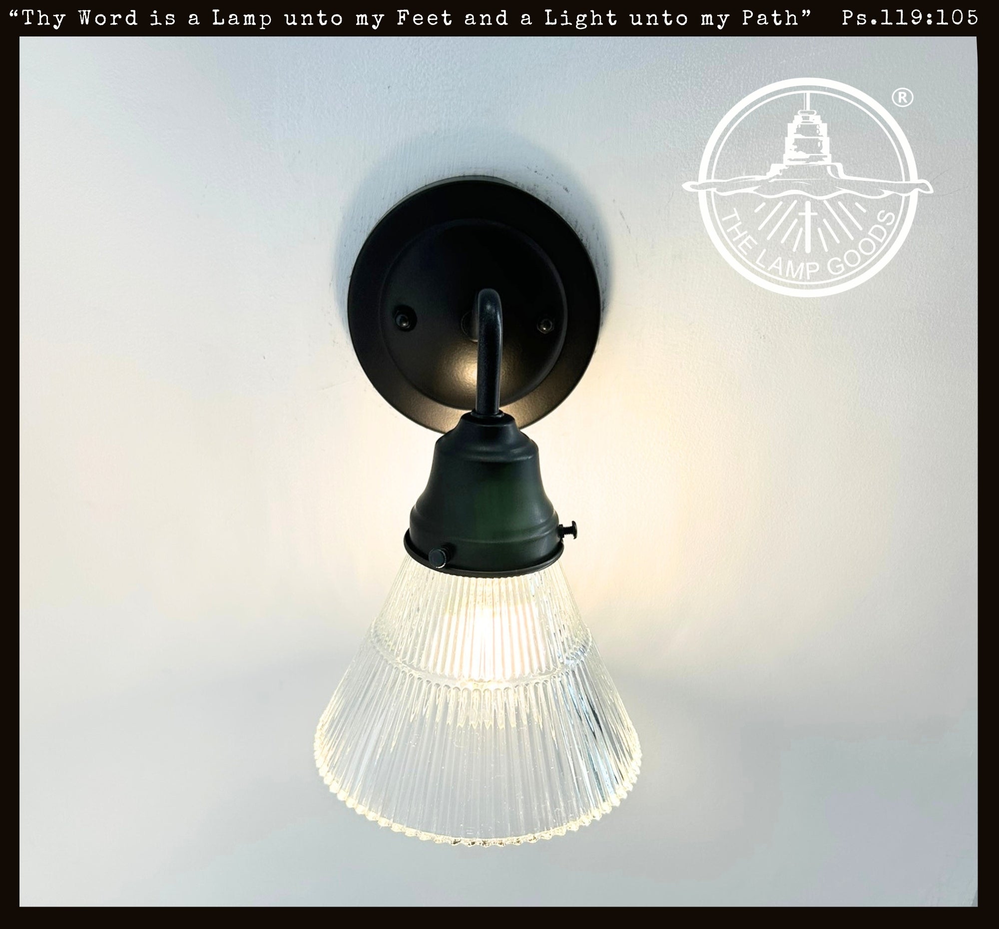 Small Holophane Clear Glass Wall Sconce