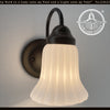 Fluted Milk Glass Wall Sconce