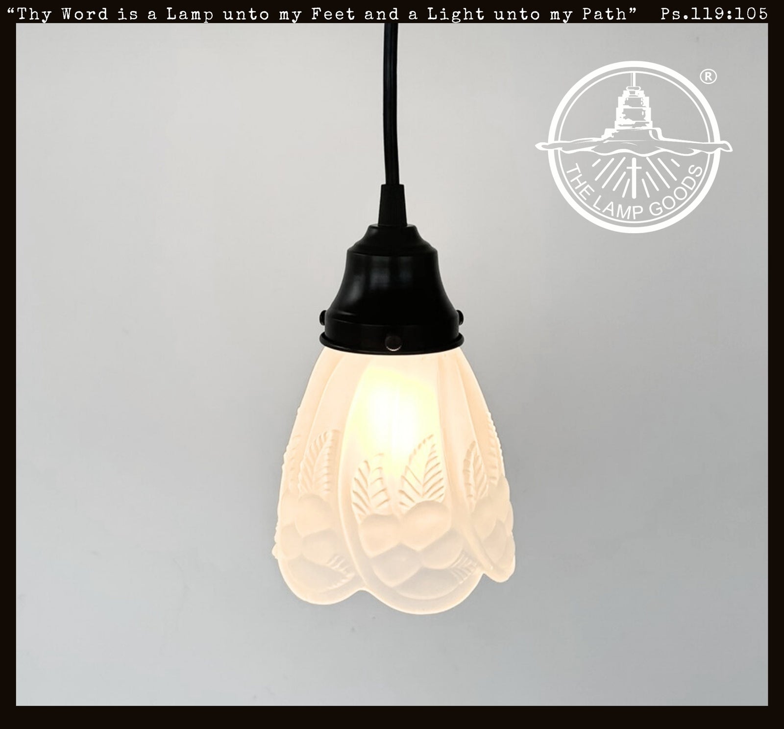 Frosted Embossed Fruit and Leaf Sconce or Pendant