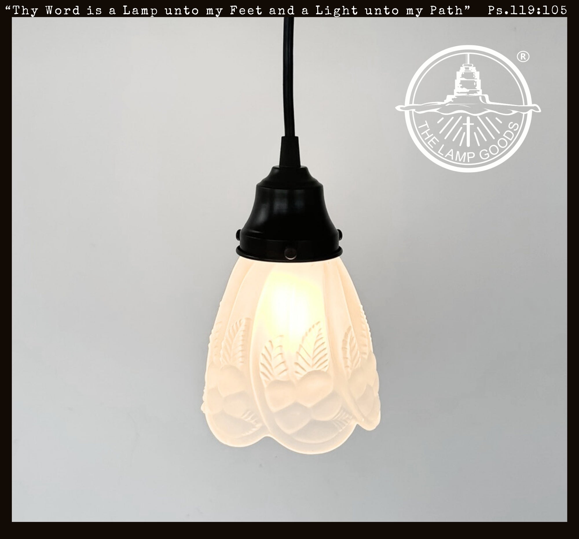 Frosted Embossed Fruit and Leaf Sconce or Pendant