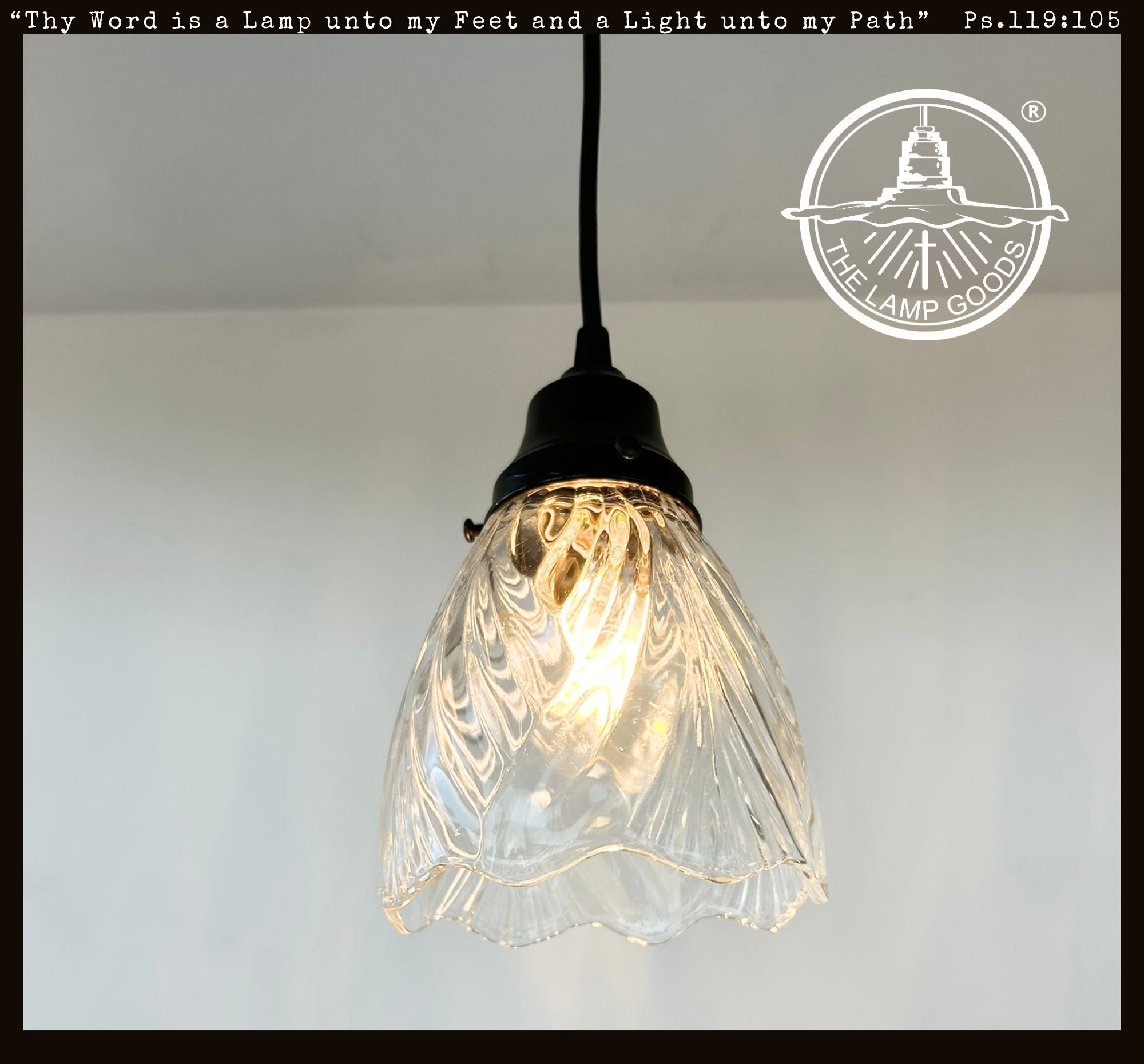 Heavy Pressed Vintage 1960's Pendant or Sconce