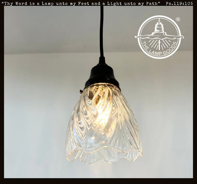 Heavy Pressed Vintage 1960's Pendant or Sconce - The Lamp Goods