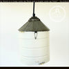 White Rustic Farmhouse Silo Pendant Light