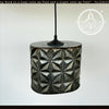 Rustic Galvanized Tin Starburst Drum Pendant Light