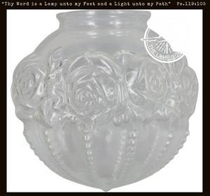 Embossed Antique Glass Globe Replacement