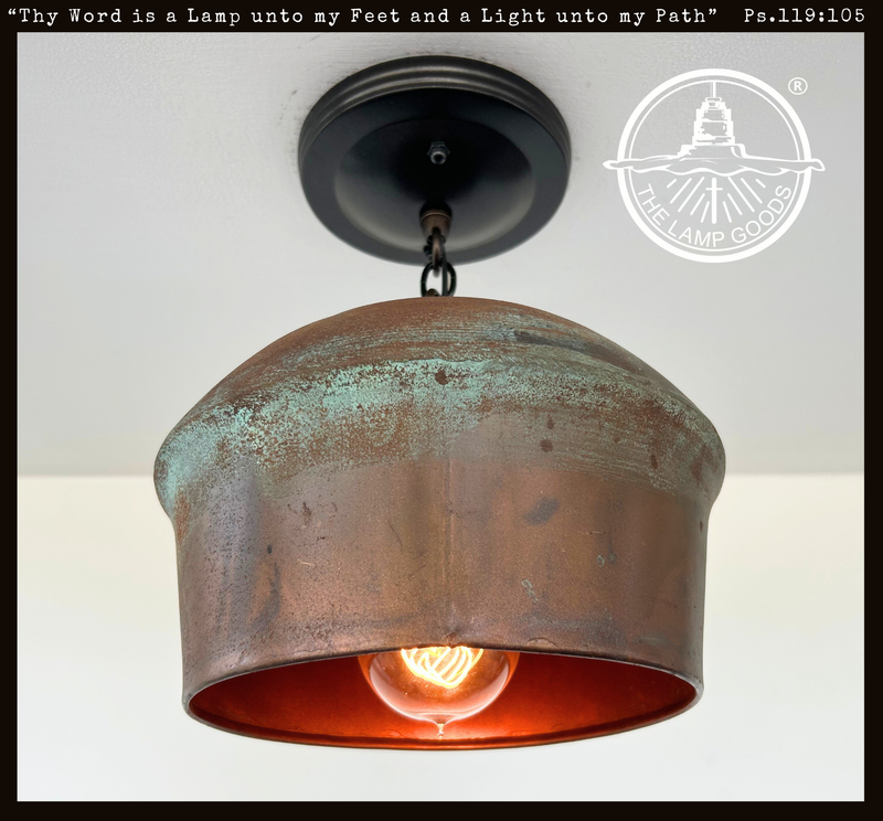 HANDCRAFTED Copper Pendant Light Fixture With Chain - The Lamp Goods