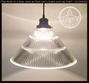 Very Large 1960's Vintage Holophane Chandelier Light