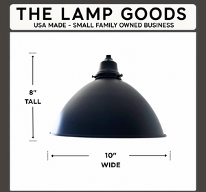 Large Black Enamel Farmhouse Pendant Light - The Lamp Goods