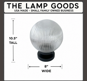 Large Holophane Antique Glass Globe Table Lamp - The Lamp Goods