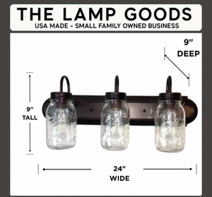 Mason Jar Bathroom Vanity Light