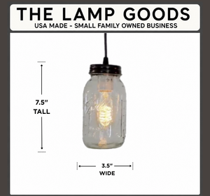 Mason Jar New Quart CHANDELIER Pendant Trio Rectangular