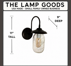 Mason Jar New Quart Outdoor Porch Wall SCONCE Light - The Lamp Goods