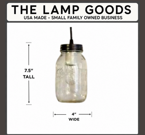Mason Jar New Quart Track Lighting PENDANT Trio