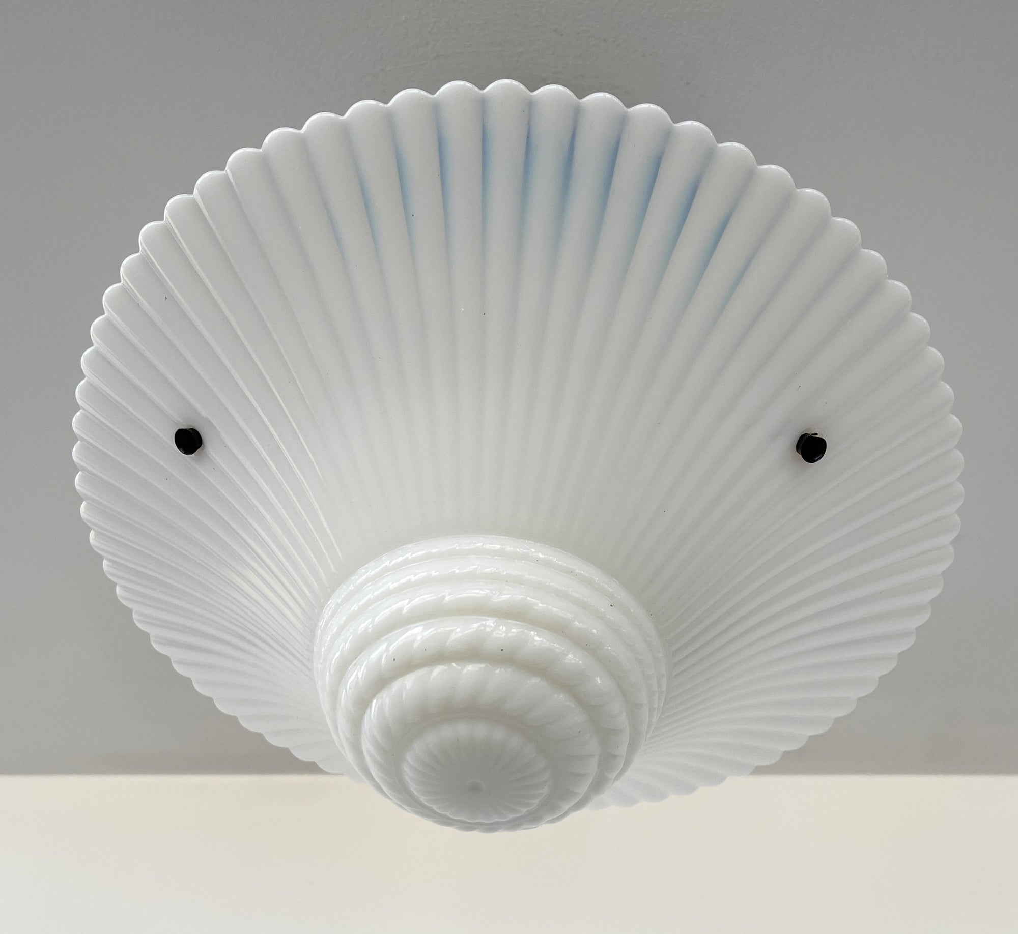 RARE FIND Gorgeous Suspended 1940's Milk Glass Shade Ceiling Light