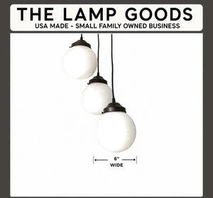 Milk Glass Chandelier Pendant Trio
