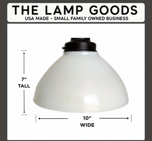 Milk Glass PENDANT Light - 10"