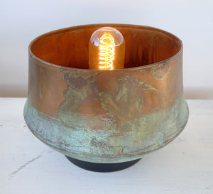 Modern Handcrafted Copper Table Lamp