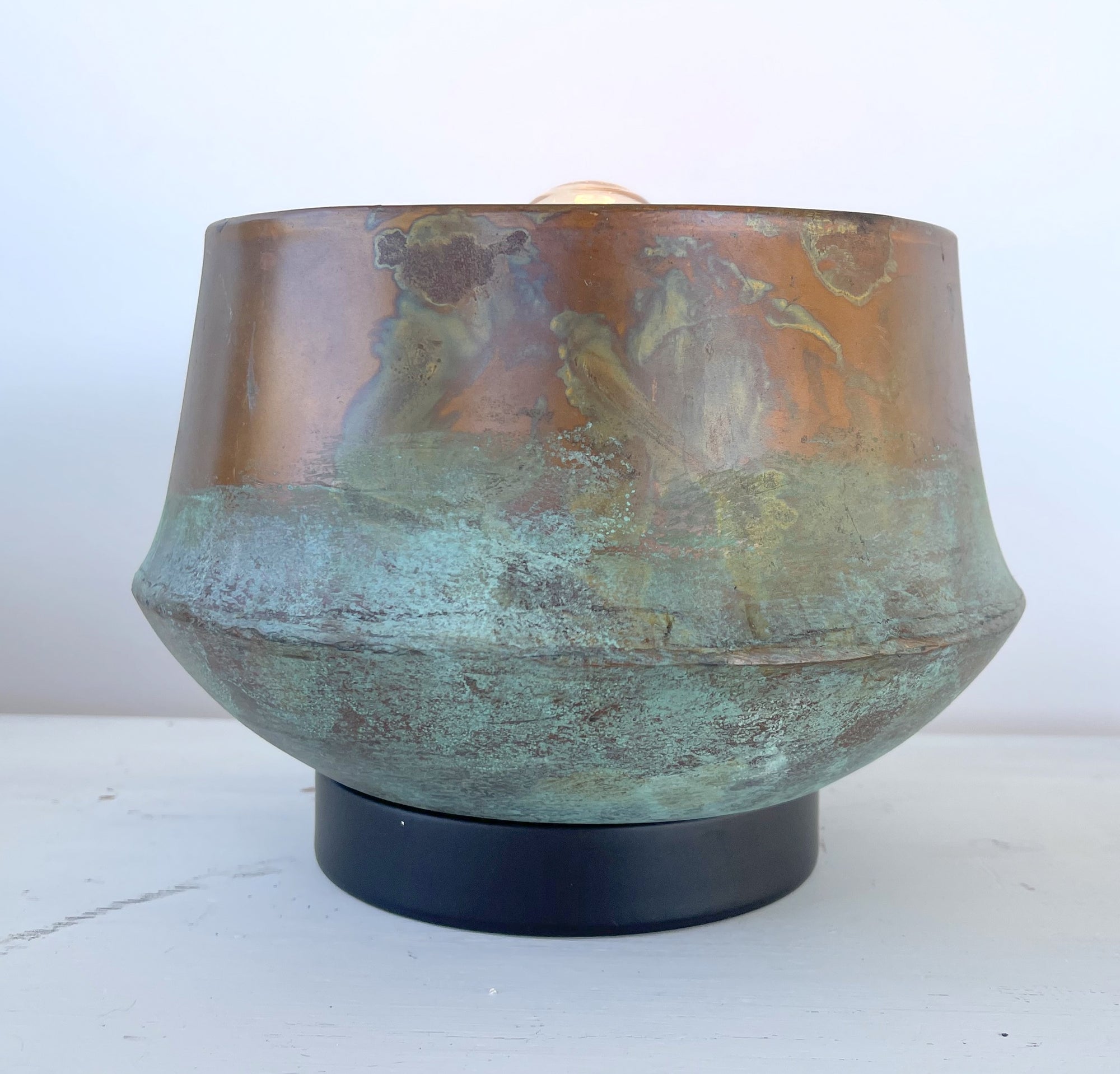 Modern Handcrafted Copper Table Lamp