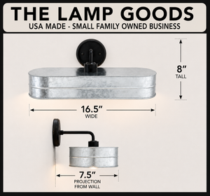 Modern Farmhouse Galvanized Metal Wall Sconce