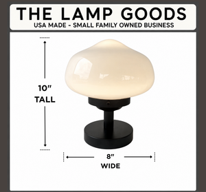 Modern Schoolhouse 8" Milk Glass Table Lamp Fixture