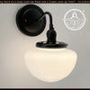 Opal Mushroom Milk Glass Wall Sconce Light by The Lamp Goods
