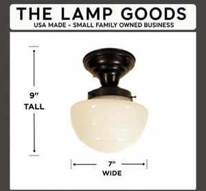 Mushroom Schoolhouse | 7" Ceiling Light Fixture