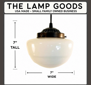 Mushroom Schoolhouse | 7" Pendant Light