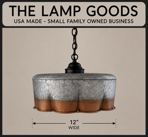 Old Barn Copper Band Galvanized Pendant Light - The Lamp Goods