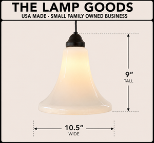 Opal Milk Glass Soft Bell Farmhouse Pendant
