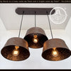 Ornate Copper CHANDELIER Rectangular TRIO Light