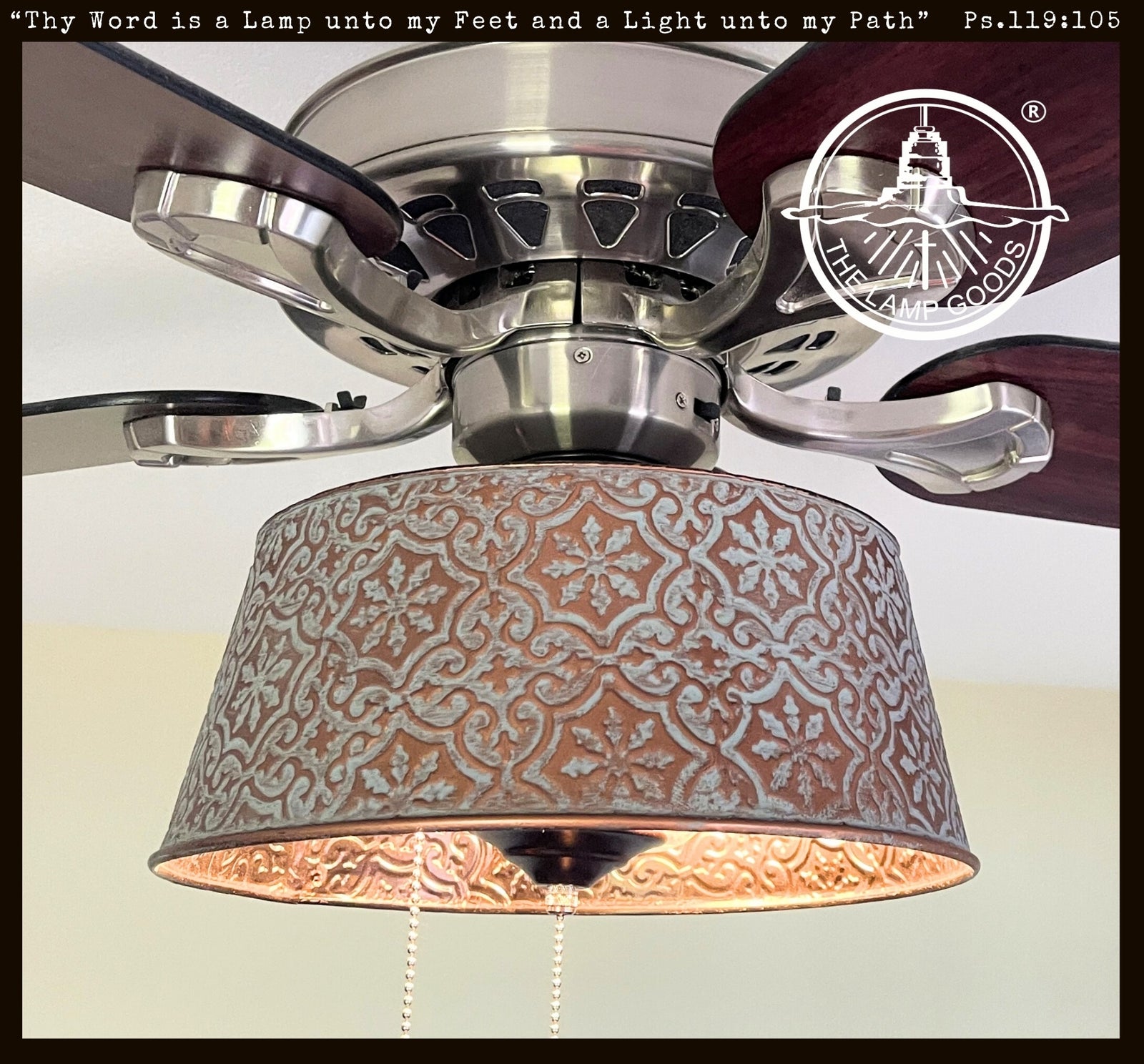 Ornate Copper Ceiling Fan Light Kit Makeover Replacement