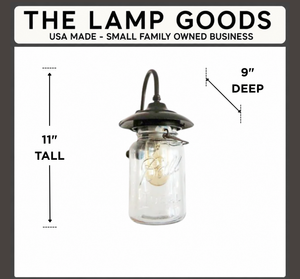 Outdoor Vintage Mason Quart Jar Wall Sconce - The Lamp Goods