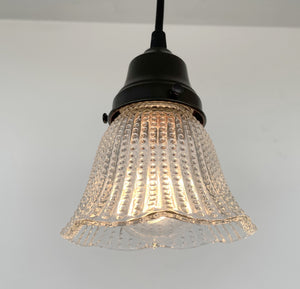 Petite Hobnail 1940's Glass Pendant Light