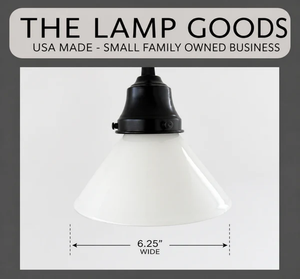 Petite Milk Glass Flare Pendant Light | 6.25" Width - The Lamp Goods