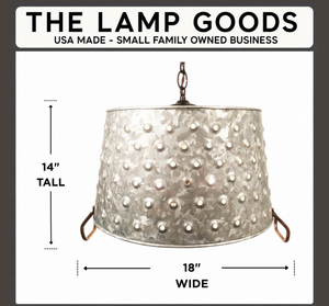 Pierced Wash Tub Hanging Farmhouse Chandelier