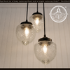 Acorn Glass Pendant Light Chandelier Trio