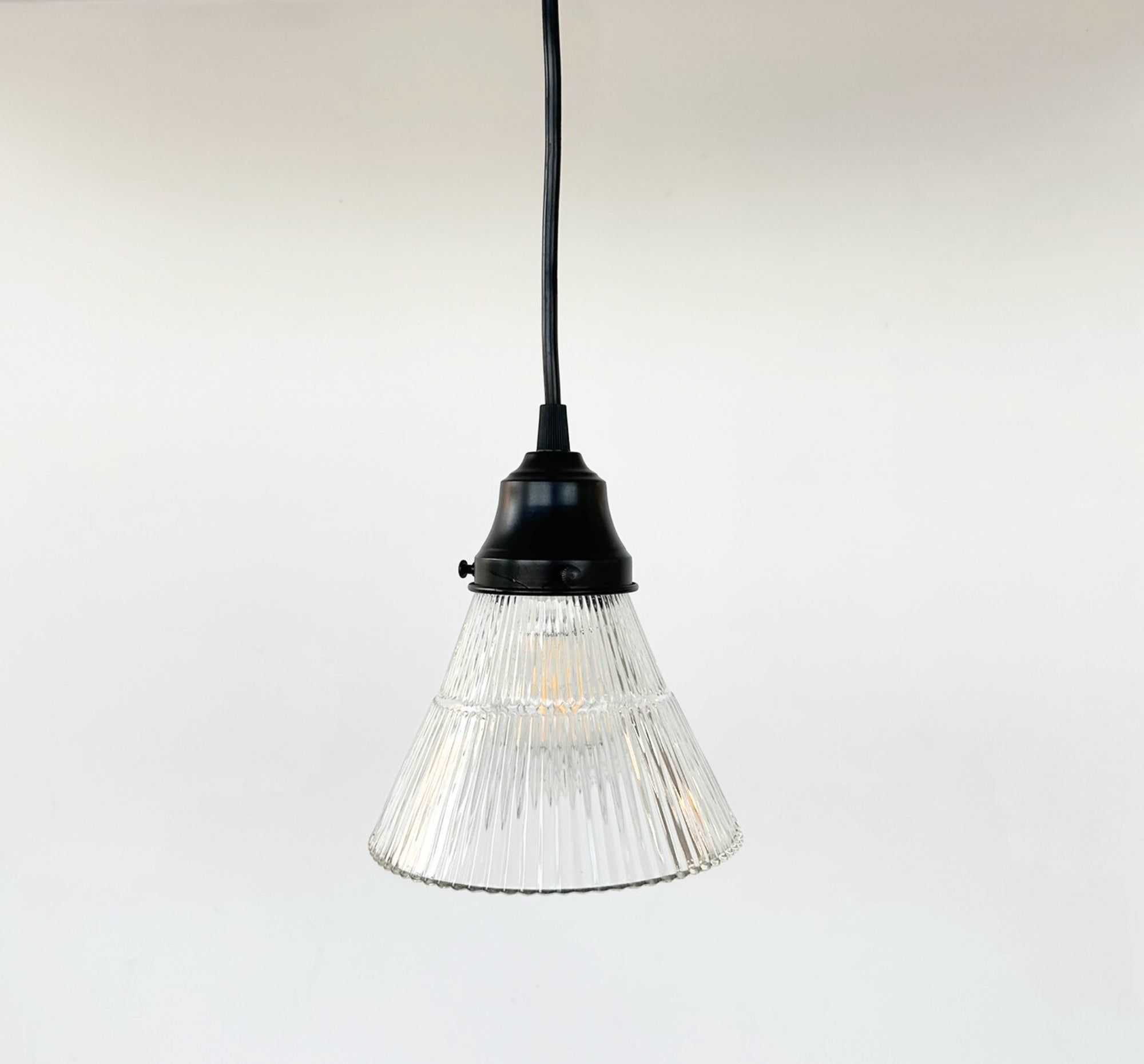 Small Holophane Clear Glass Wall Sconce/Pendant Light