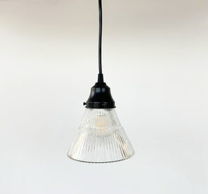 Small Holophane Clear Glass Wall Sconce/Pendant Light