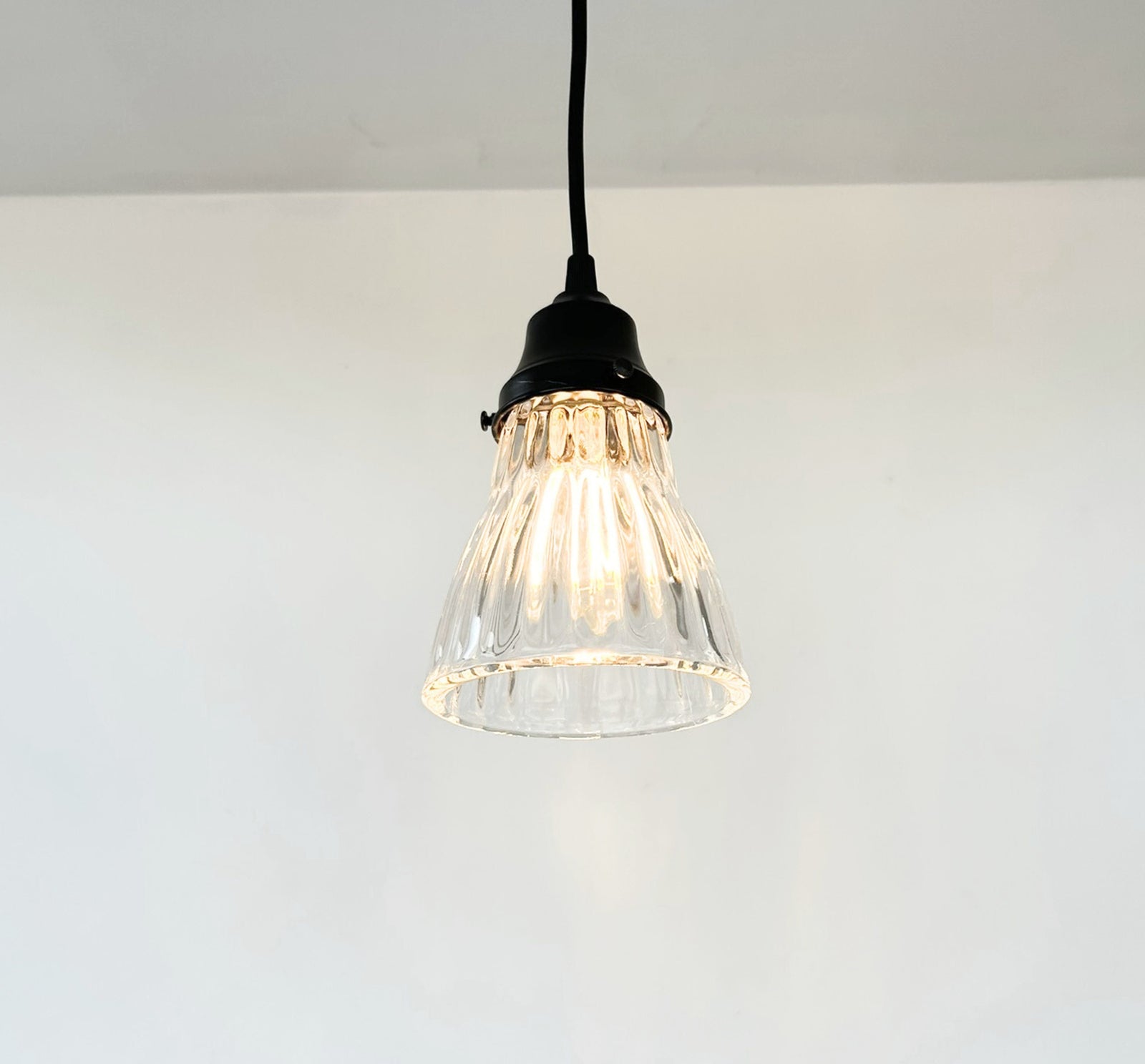 Thick Holophane Clear Glass Wall Sconce or Pendant Light - The Lamp Goods