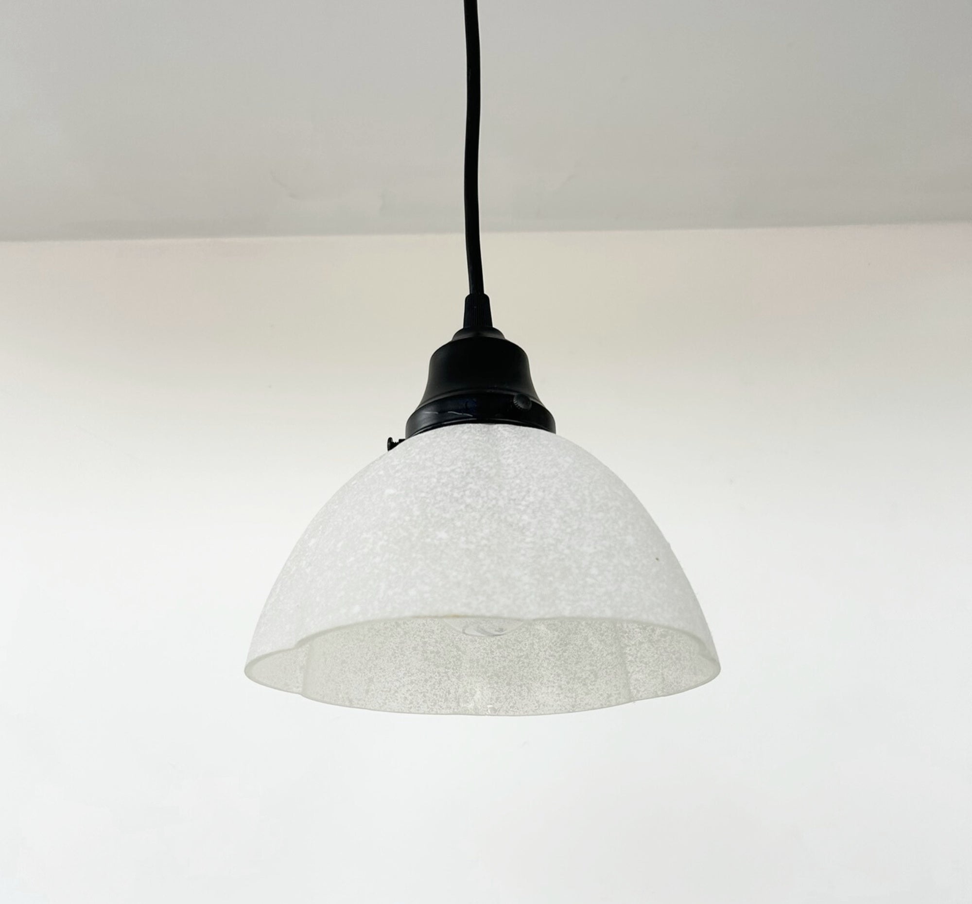 Frosted Texturized White Flower Wall Sconce/Pendant Light