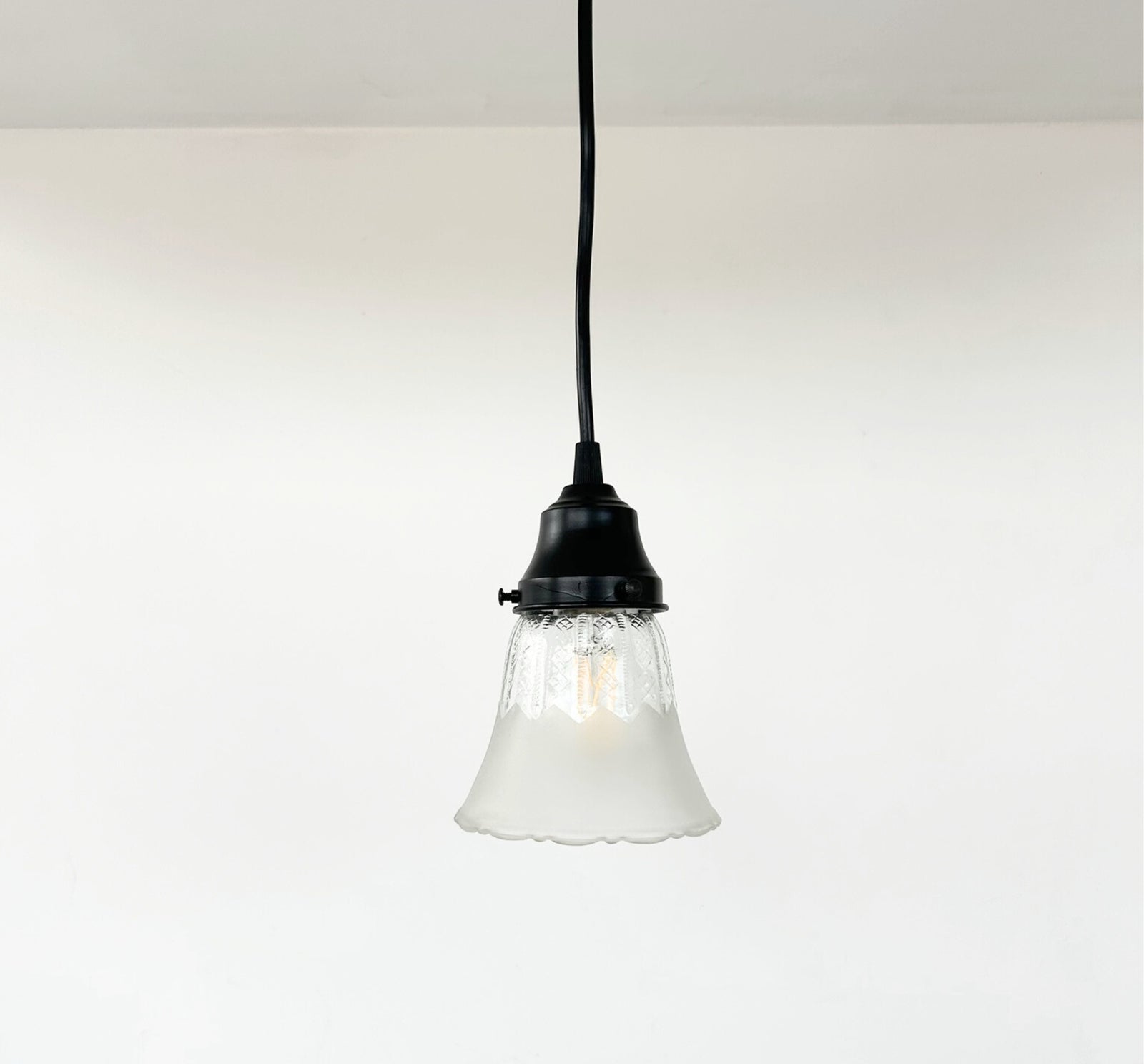 Delicate Frost and Clear Square/Cross Glass Wall Sconce/Pendant Light - The Lamp Goods