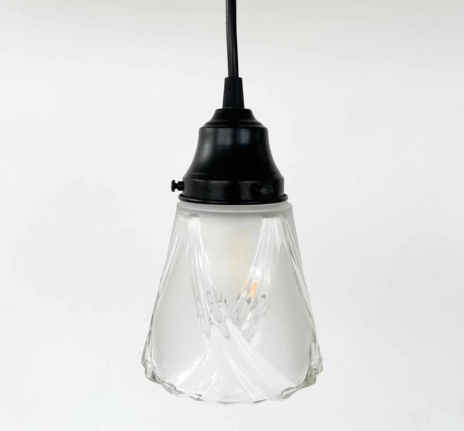 Frost and Clear Crossed Glass Wall Sconce/Pendant Light - The Lamp Goods