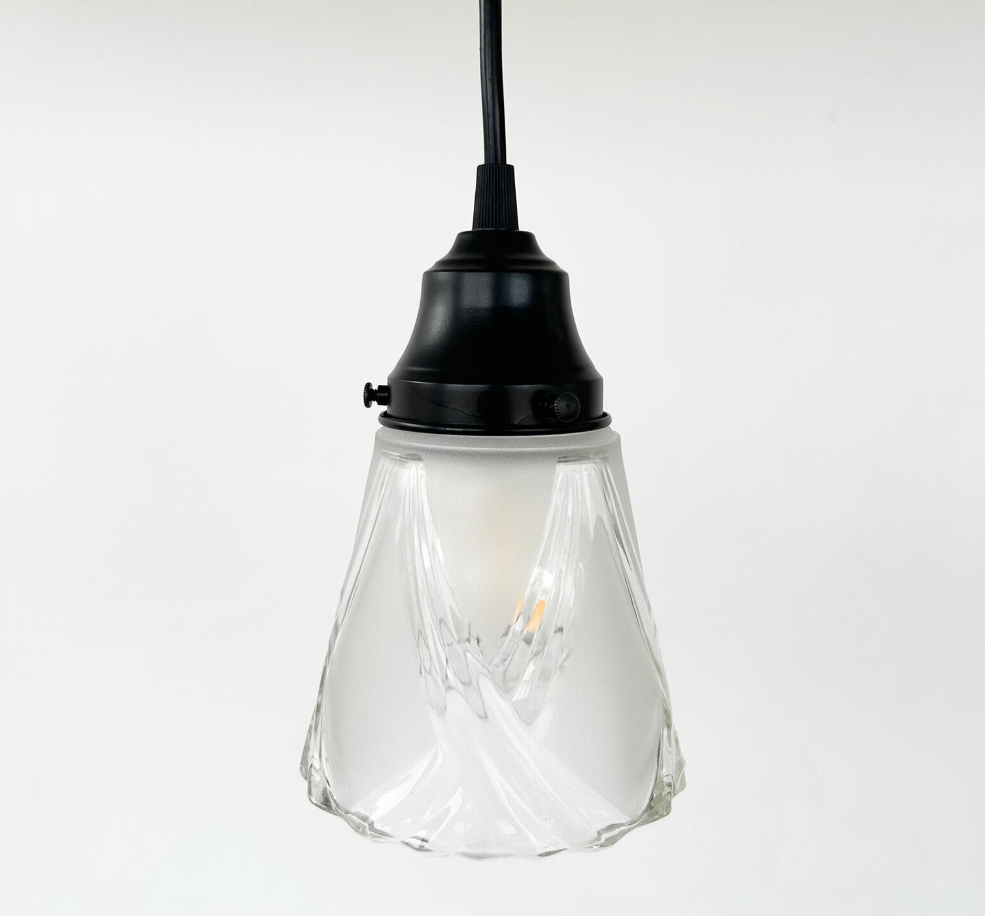 Frost and Clear Crossed Glass Wall Sconce/Pendant Light